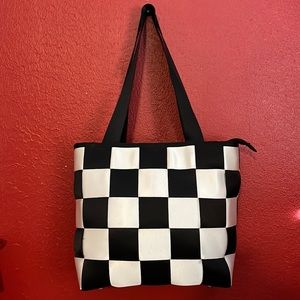 Checkered Seatbelt Tote!